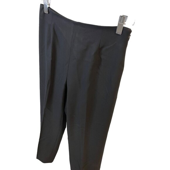 Dana Buchman Black Pleated High Waisted Wool Pants Sz 6P - Picture 4 of 10